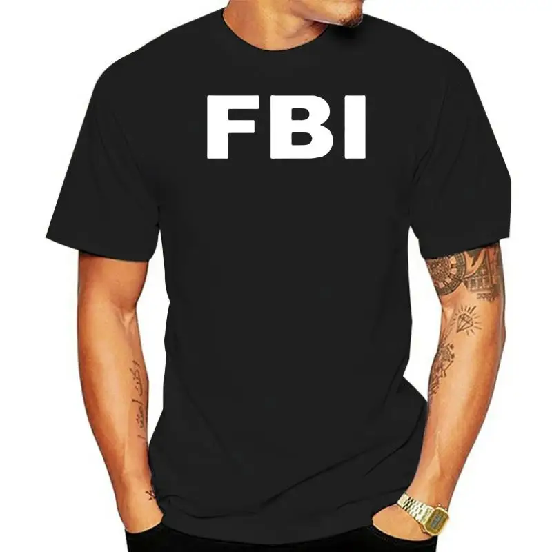 T-Shirt en Coton pour Homme, FBI, Nouveauté