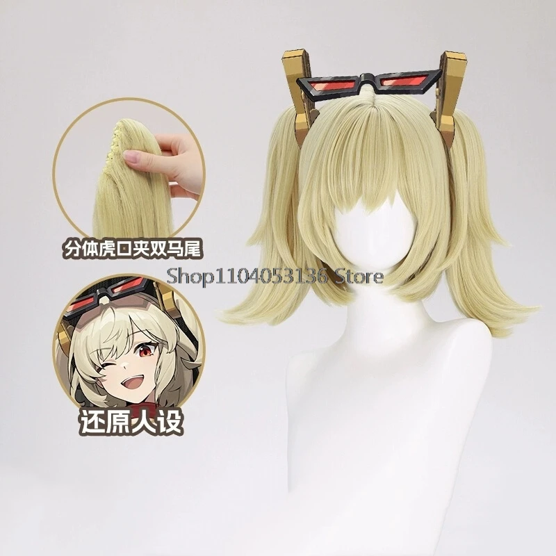 New Zenless Zone Zero Burnice Whita Cosplay Wig Halloween Christmas Partys fashion Wig Calydon Double Ponytail cosplay party wig