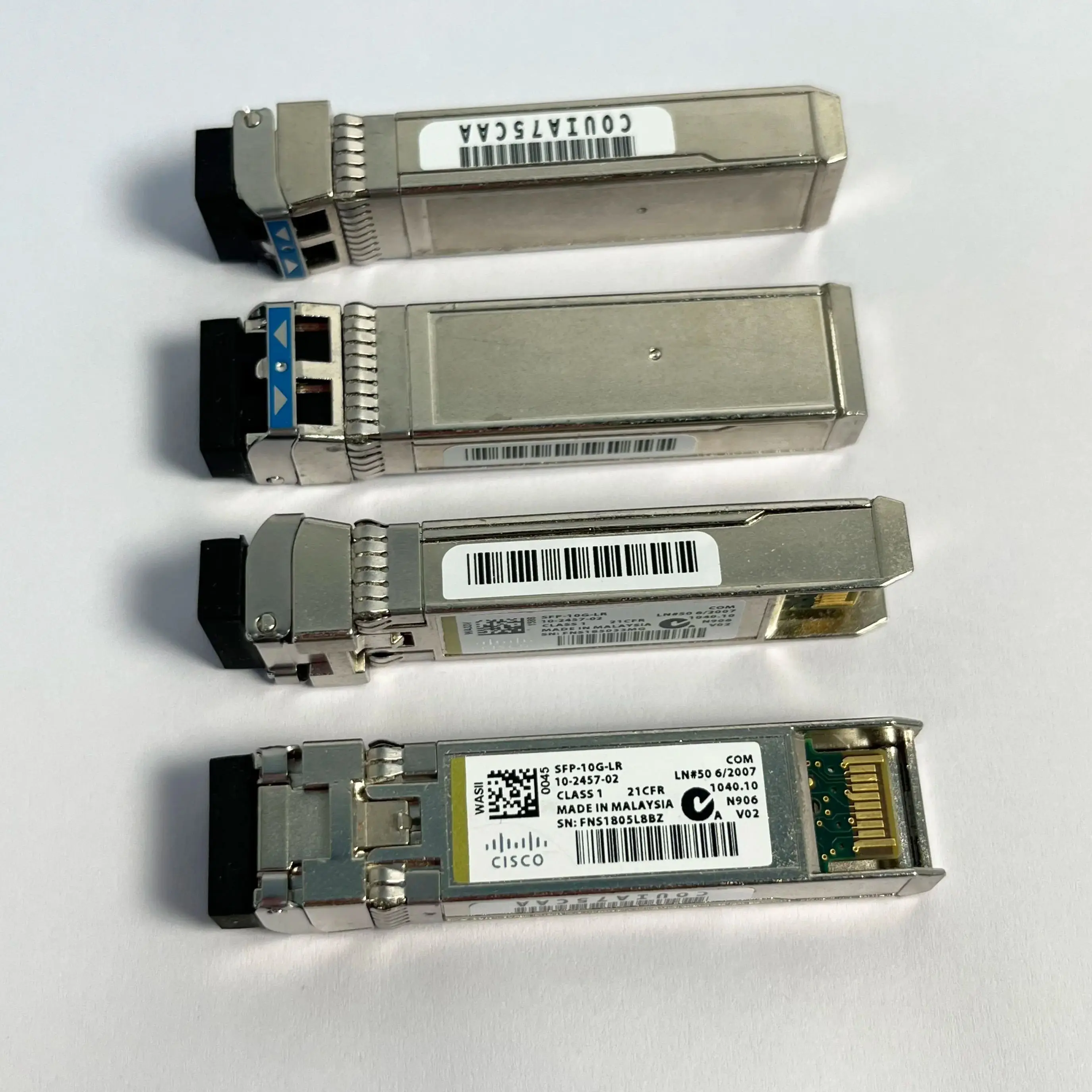 مجموعة من 10 وحدة إرسال واستقبال بصرية Cisco SFP-10G-LR بسرعة 10 جيجابت في الثانية SFP + 1310 نانومتر، وضع فردي 10 كجم #4