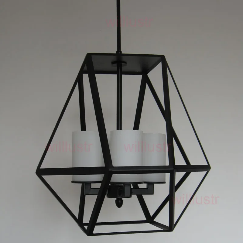 Kevin Reilly GEM Milk White Glass Shade Replica Pendant Lamp Metal Iron Candle Suspension Ceiling Chandelier