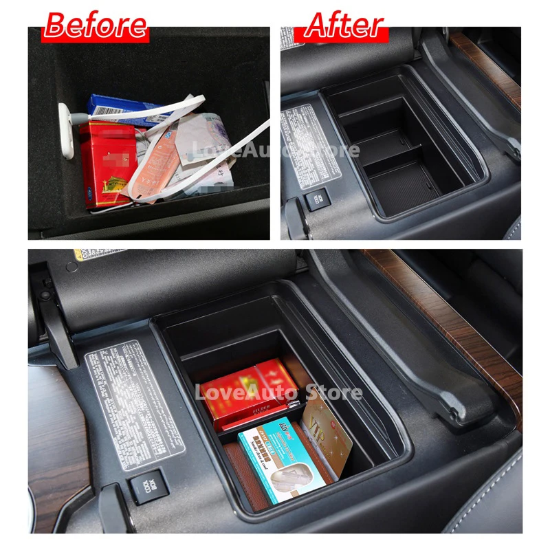 For Toyota Land Cruiser LC300 2022 Car Central Armrest Storage Box Container Interior Stowing Tidying Accessories Cover