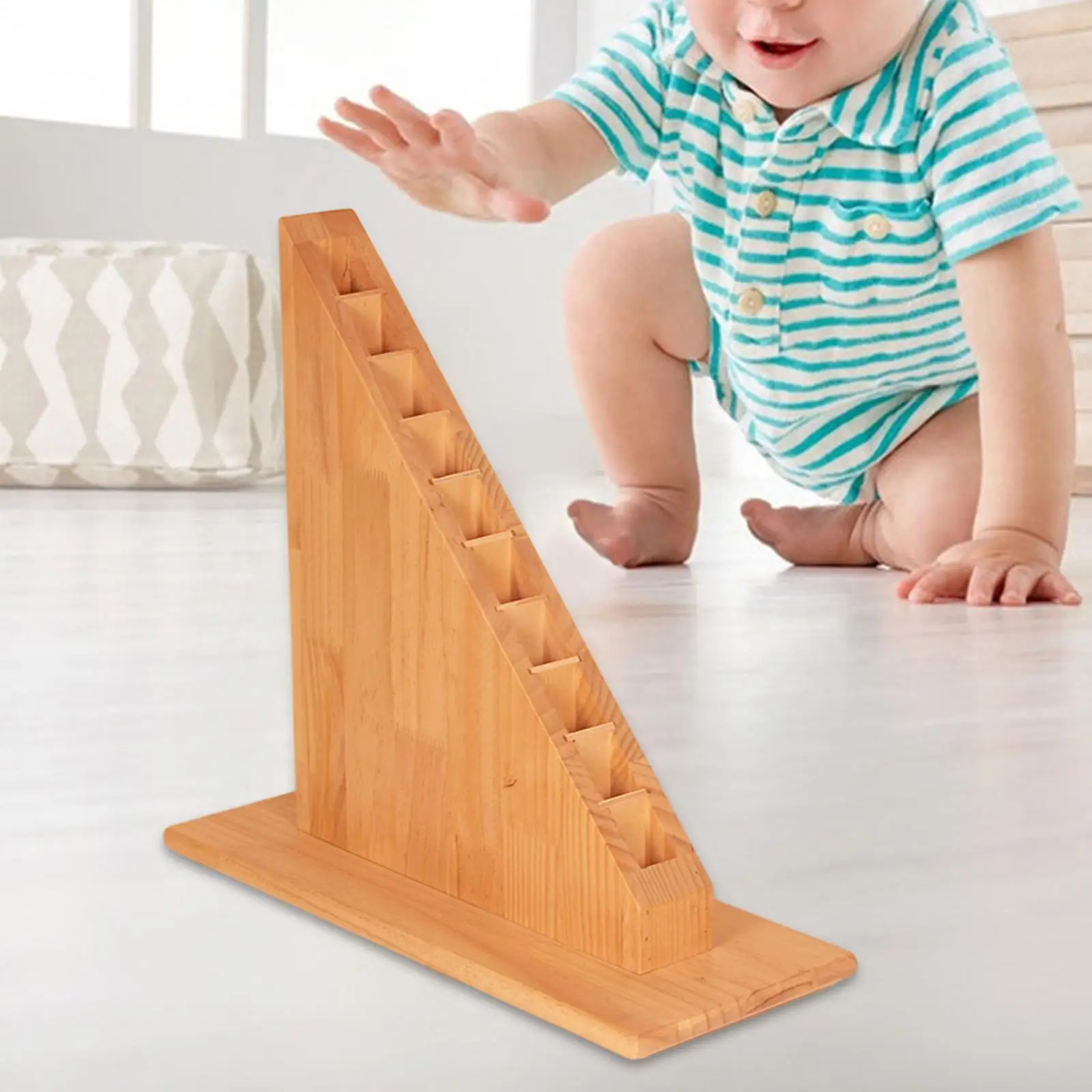 Soporte Montessori de madera para niños pequeños, experiencia Visual para varillas largas rojas o varillas numéricas, ayuda para la enseñanza de matemáticas, juegos infantiles