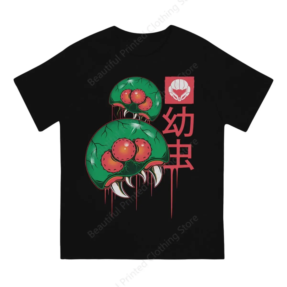 Metroid Samus Aran Game Men Women Trend Fun T-shirt The Larvas Funny Printing  T-shirts Fashion Loose Tops Street Short Sleeve