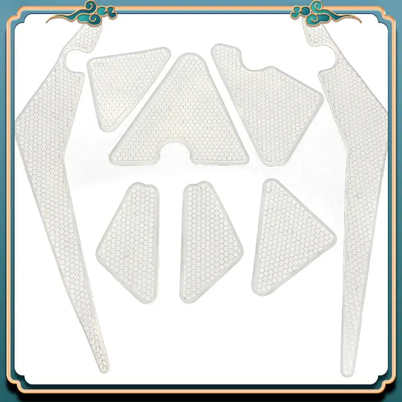 

A54P-Motorcycle Fuel Tank Anti-Skid Stickers Heat Insulation Side Stickers Fish Bone Decorative Stickers For SUZUKI RZ-Z450