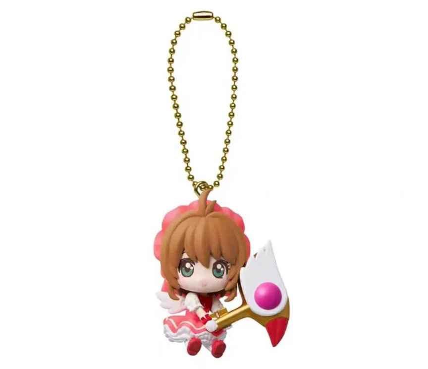 4cm 4 Pçs/lote Em estoque 2025 menor preço japonês original anime figura KINOMOTO SAKURA/LI SYAORAN/KERO figura de ação
