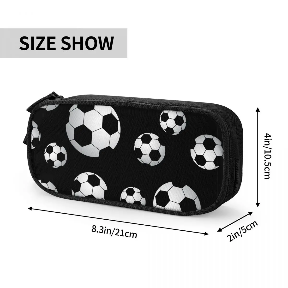 Soccer Pattern Pencil Cases Football Balls Sports Pen Holder Bag Girl Boy Large Storage Students School Gifts Pencil Pouch