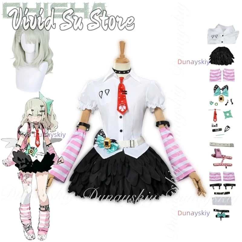 

Zenless Zone Zero Game Chisha Косплей с белой рубашкой и черной юбкой One Of The Angels Of Delusion Косплей 코스프레 Все комплекты