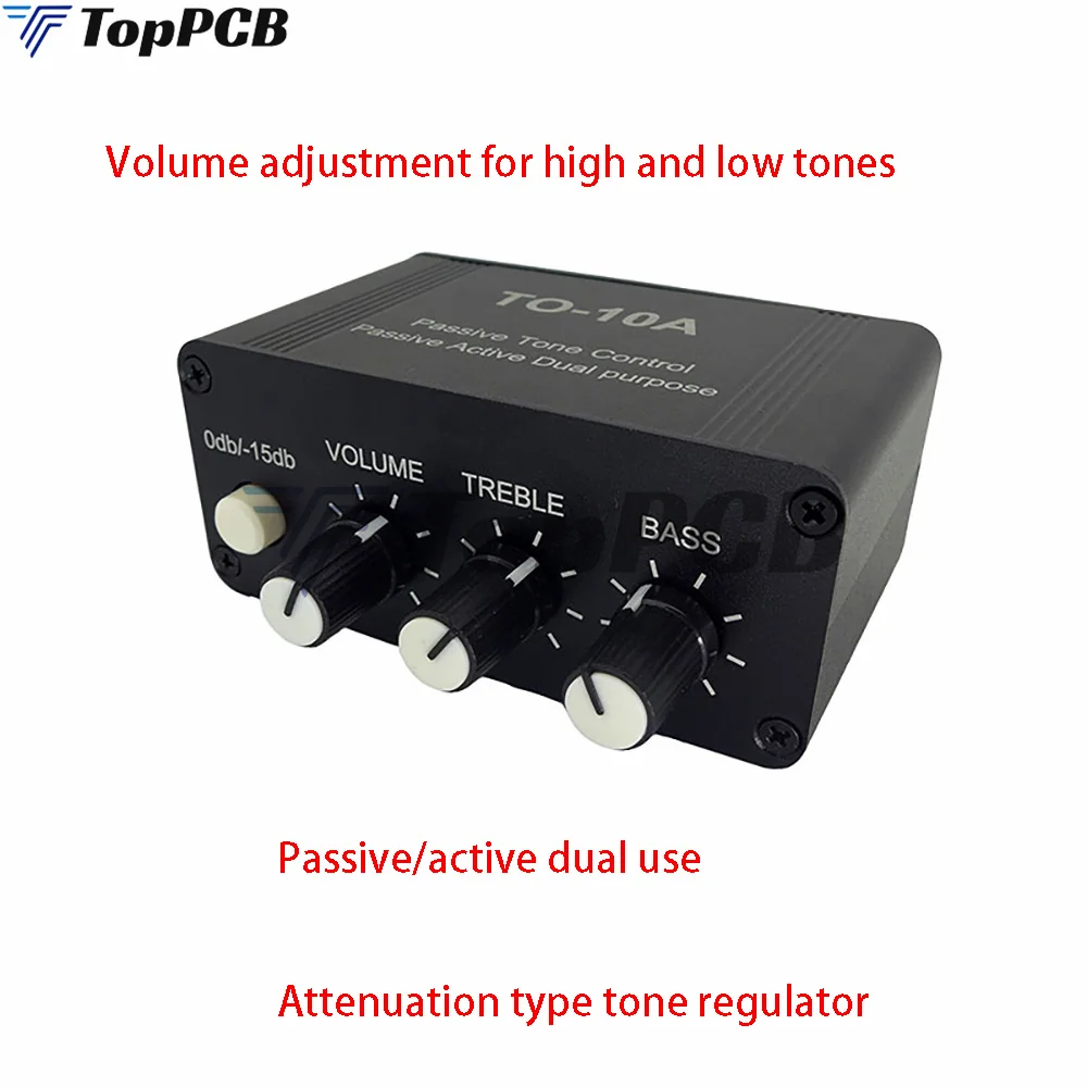 TO-10A NE5532 Stereo Music Audio Signal Pre-amplifier Amp Headphone Amplifier Board RCA 3.5MM Treble Bass Volume Control Tone