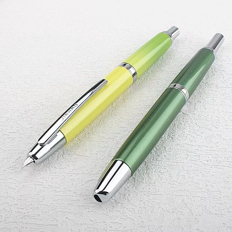 

JINHAO 10 Press Metal Fountain EF/F 0.38MM 0.5MM Nib ,with Clip Converter for Writing Office Student Stationery PK Majohn A1/A2