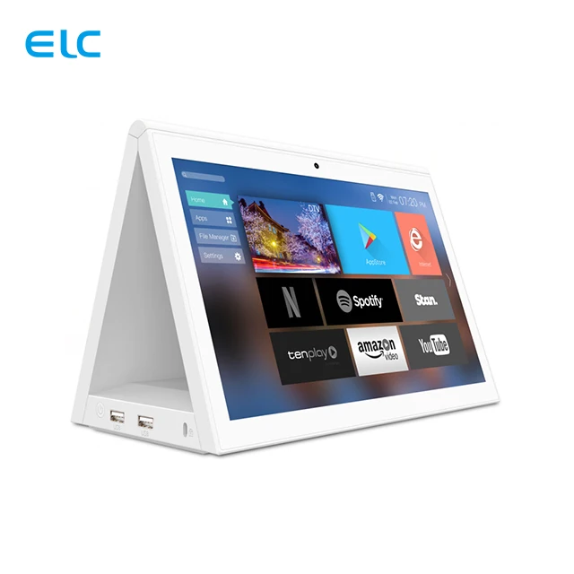 ELC WD1012T Front Desk Advertising Display Machine Dual Screens 10.1