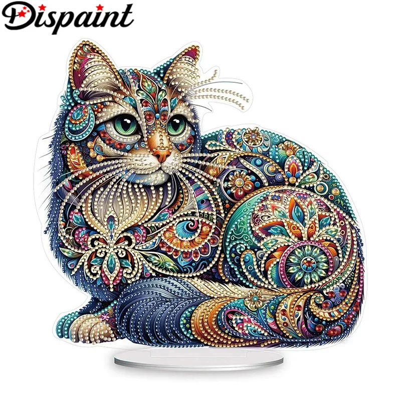 

Dispaint алмазная живопись специальной формы дрель 5D DIY настольный орнамент кошка комплект вышивка горный хрусталь вышивка крестиком домашняя настольная Dec