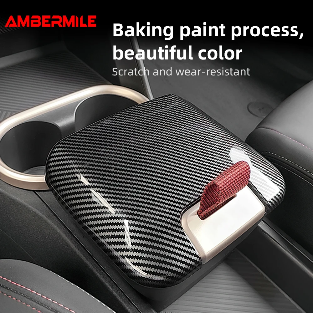 Central Control Storage Box Decorative Cover for Mini JCW Countryman U25 2024 2025 ABS Car Interior Protective Cover Accessories