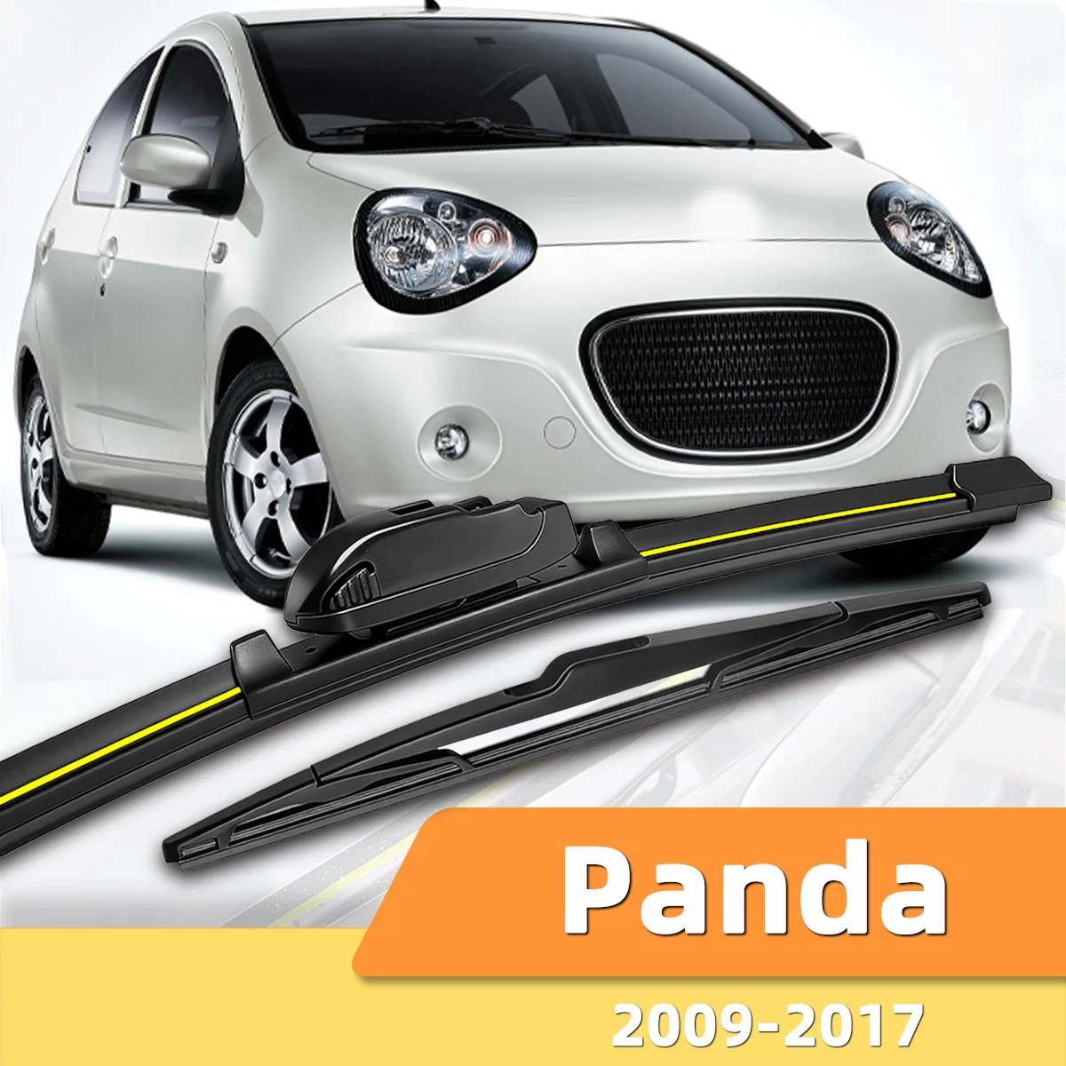 

2PCS Front And Rear Windshield Wipers Suitable For Geely Panda 2009-2017 Automotive Windshield Accessories 2010 2012 2014 2016