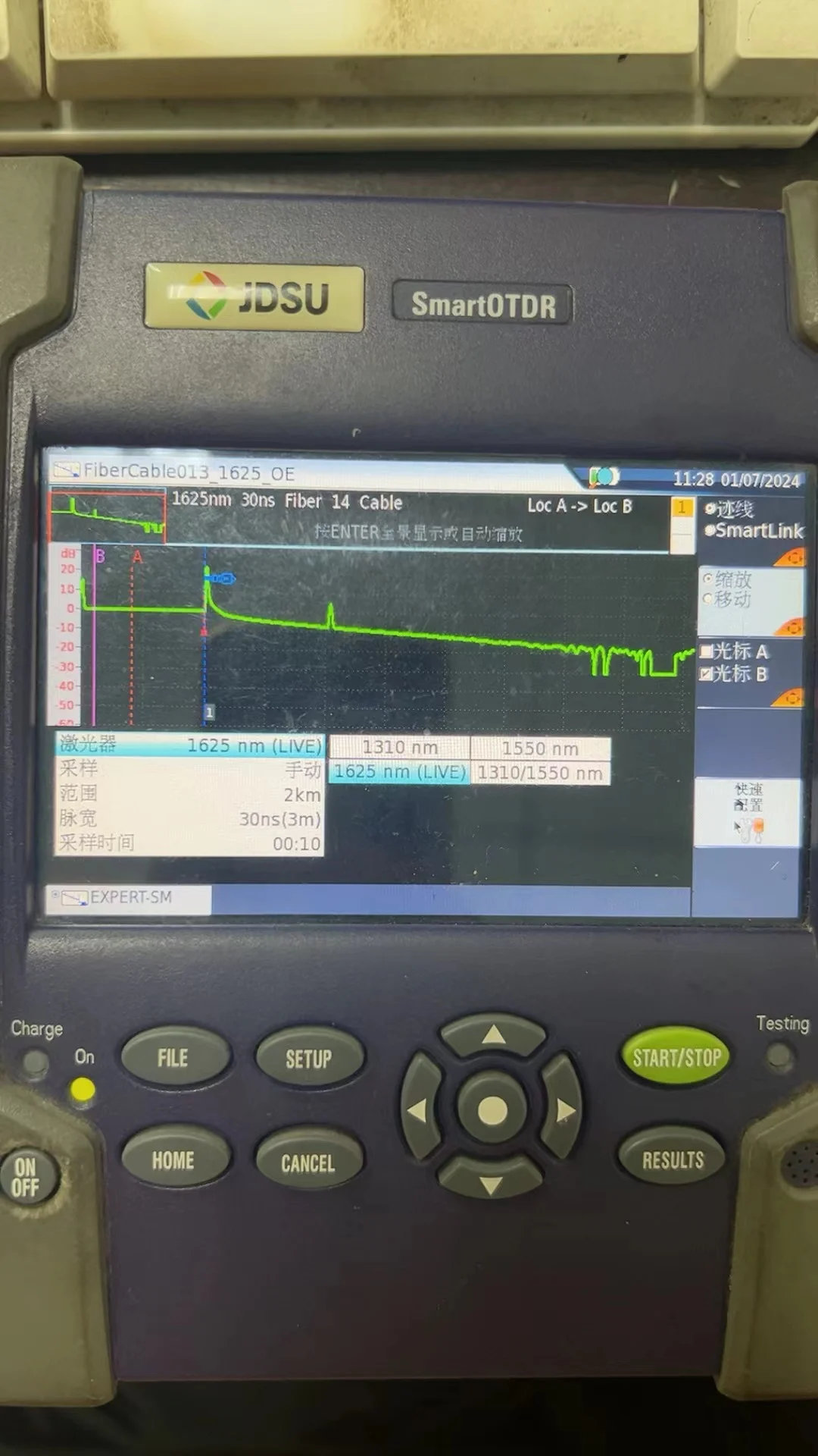 Second hand JDSU Viavi SmartOTDR SM OTDR with E136FB module 1310/1550/1625nm 41/41/40dB Build-in Smart link Event Map VFL