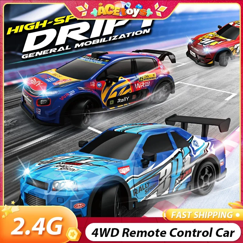 

Автомобиль с дистанционным управлением и легкой высокой скоростью 1:18, 4-колесный привод, 2,4G, забавный, прочный, выносливый, для дрифта, гоночный, детский электромобиль, игрушка