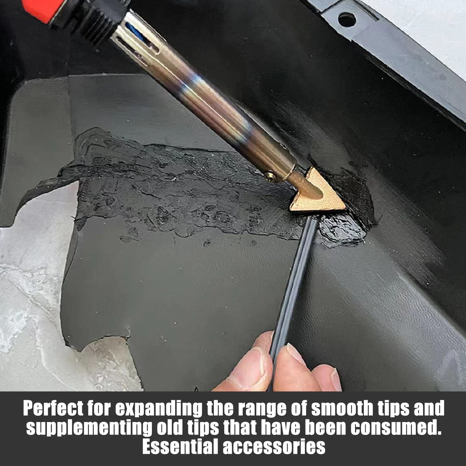 10Pcs Triangular Smoothing Head Welding Tips Replacement Tip Plastic Welding Boot for Soldering Repair Auto Bumper