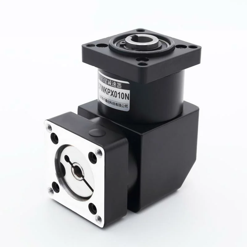 

90 degree hole output Nema23 right angle planetary reducer speed ratio 10:1 16: 1 20: 1 24: 1 30:1 36:1 for Nema23 stepper motor