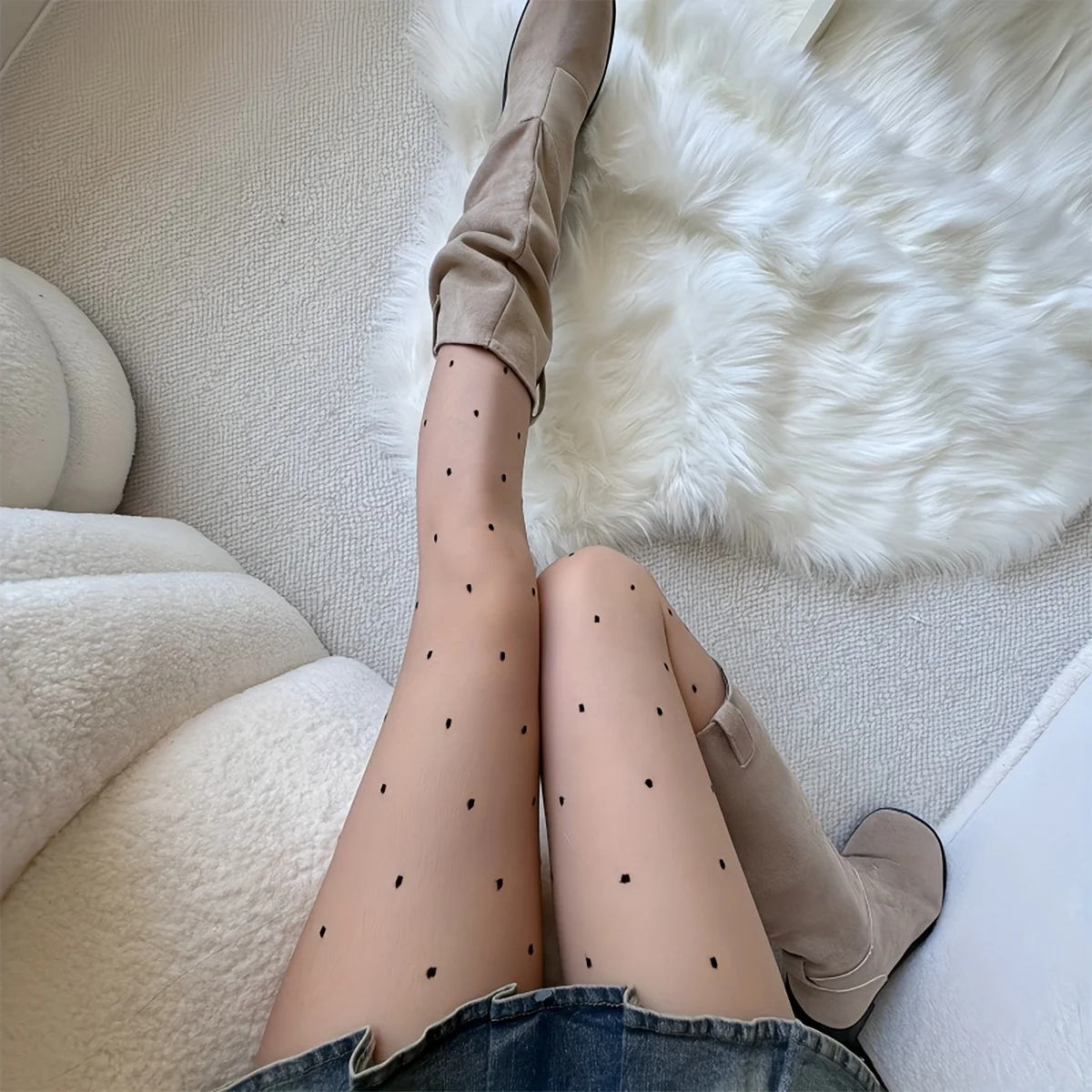 1/4pos مثير رقصة البولكا نقطة عالية الشفافية الرغبة النقية لا تسقط، جوارب بذلة
