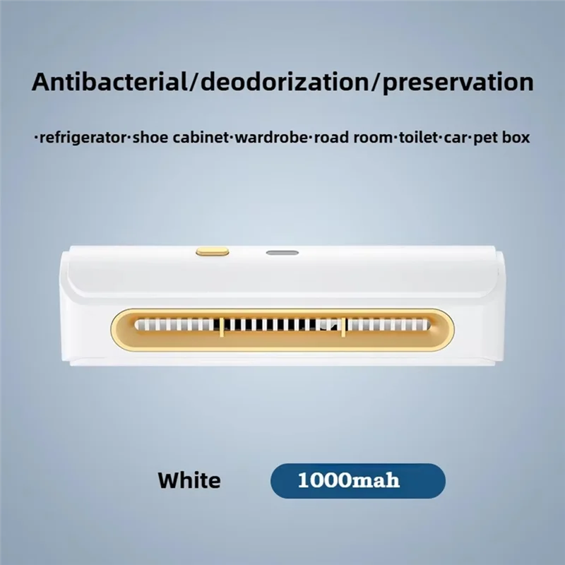 -N21R Mini Rechargeable Fridge Deodorizer, 4-In-1 Odor Eliminator Air Purifier, Long-Lasting Freshness, Compact & Eco-Friend