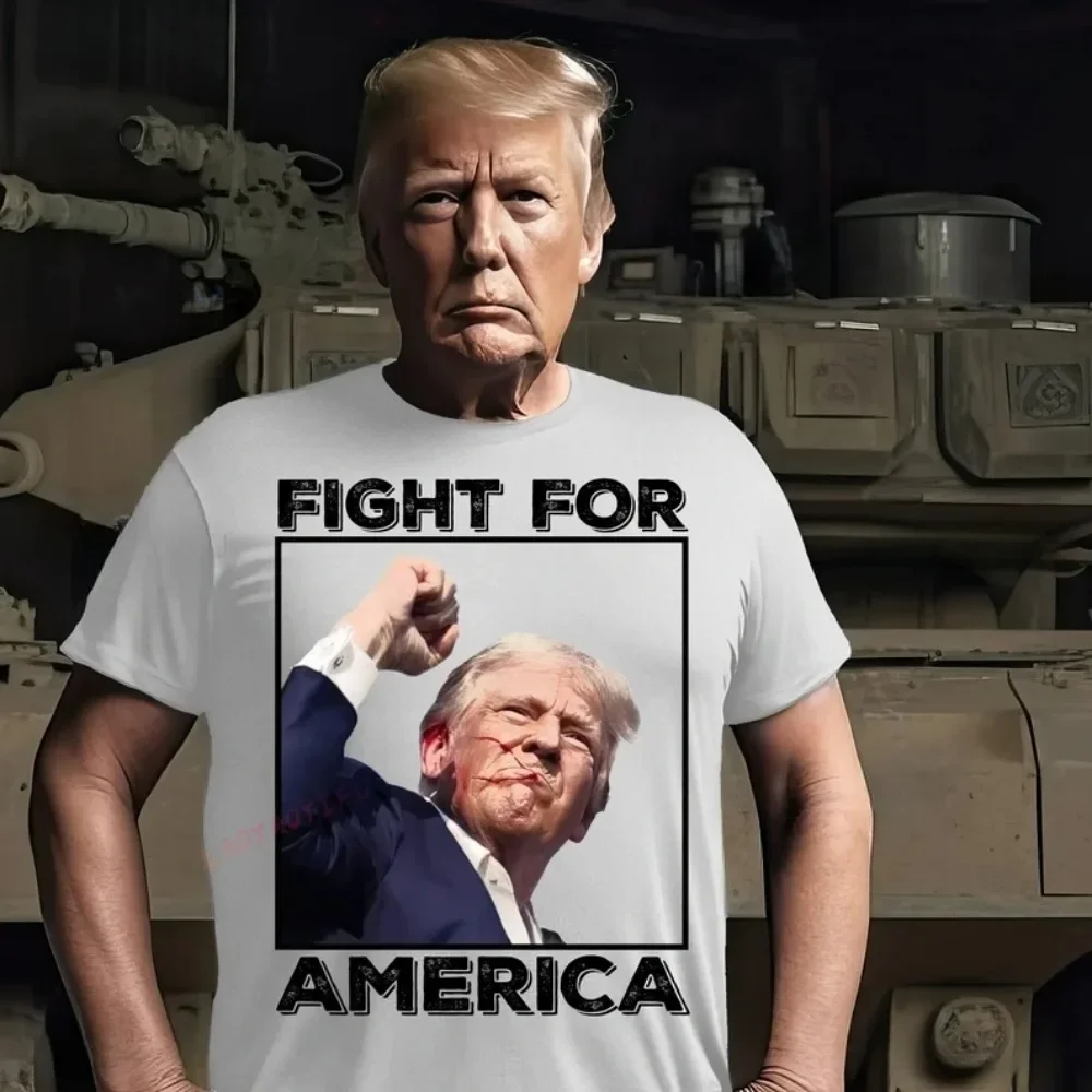 Мужские Женские рубашки с надписью «сделать Америку великолепной снова», футболка с принтом Дональда Трампа, футболка с его кулаком вверх, стимулирует борьбу с Трампом