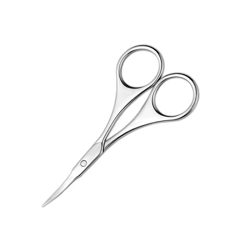 Eyebrow Round Trimmer Cutter Straight  Nose Hair Scissors Tip For Nail Beard Manicure Makeup Stainless Steel  Tools