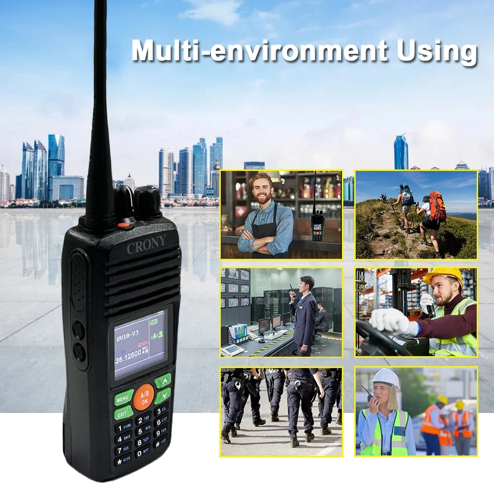 Crony DT-8188 15 km Fern-Amateur-Handtransceiver, tragbares Dualband-Typ-C-Kreuzband-Repeater, Walkie-Talkie