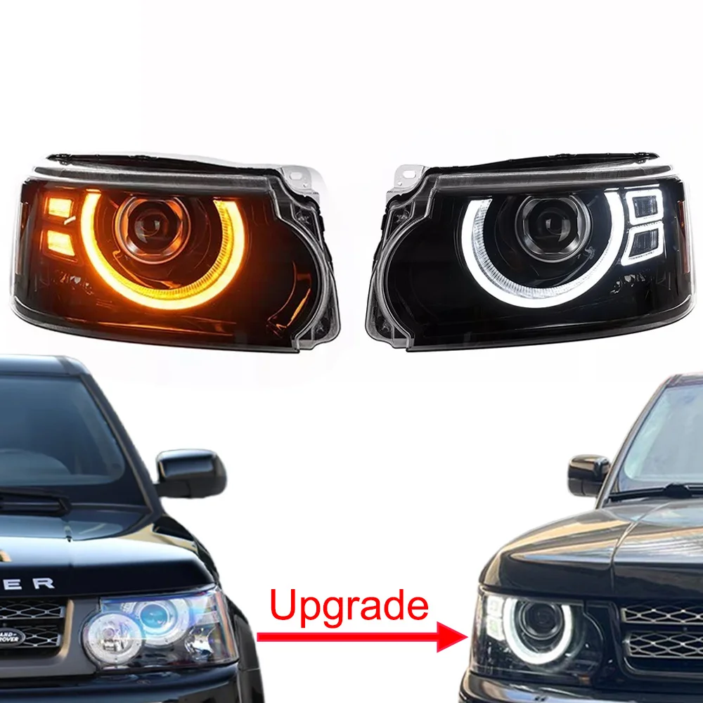 LED Headlight Assembly for Rover Range Sport L320 Update to Land Rover Defender Style Head Lamp Car Front Lights