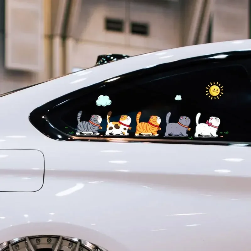 Lazy Sleeping Cat Sticker Car Body Waterproof Vinyl Decals Decor Auto Cute Animal Stickers Motorcycles Helmets car accessories