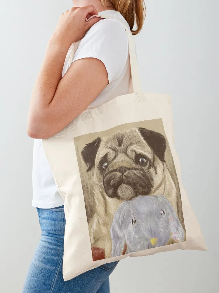 Chance the Pug Tote Bag canvas tote cloth bag woman tote bags cloth bags