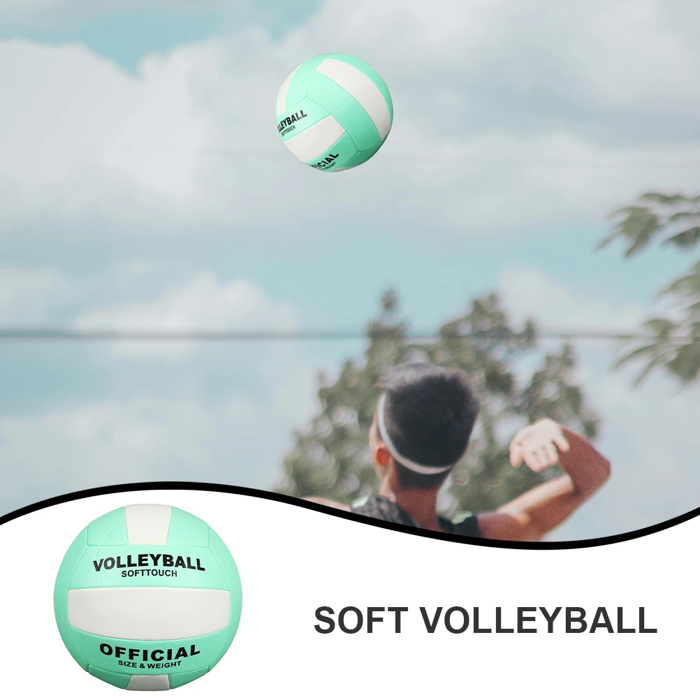 2 szt. Miękkie piłki do siatkówki rozmiar 5 do treningów halowych i zawodów, wytrzymały gruby materiał, żywe kolory, komfortowy uchwyt, piłka sportowa