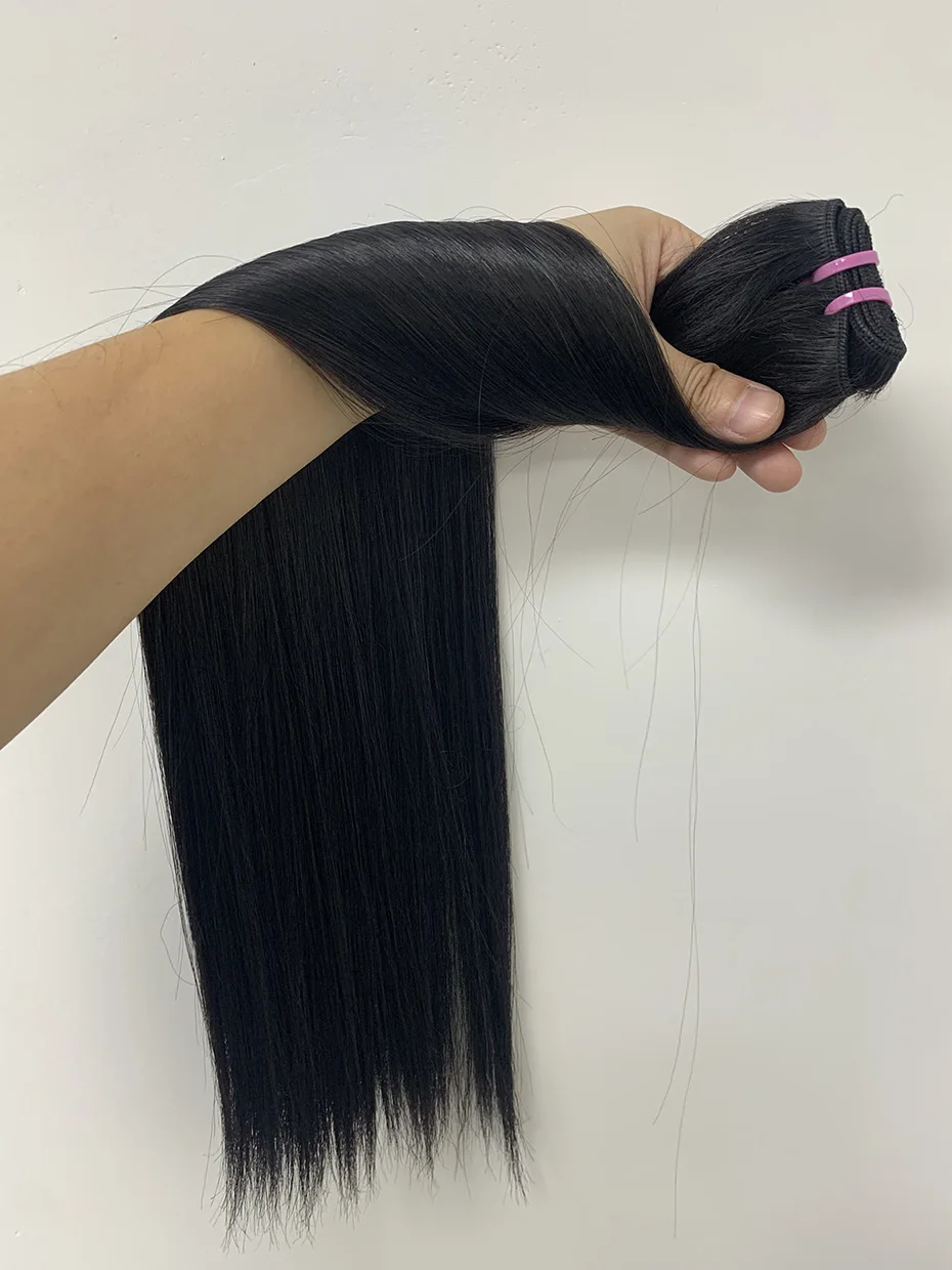 الخام الفيتنامية مزدوجة تعادل 100% حزم الشعر البشري العظام مستقيم 15A نسج على شكل شعر إنسان حزمة لحمة أسود طبيعي 18 20 22 بوصة