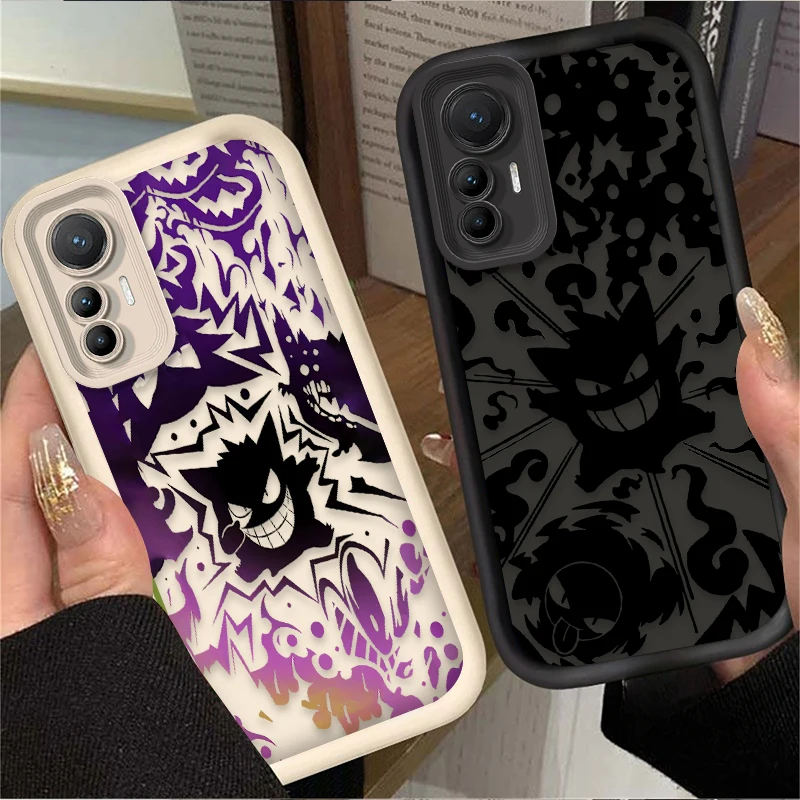 بوكيمون Gengar حافظة ناعمة مضادة للصدمات لهاتف Xiaomi Poco X7 X6 X5 X4 GT X3 NFC F7 F6 F5 F4 F3 M5s C65 C75 M6 Pro 4G 5G غطاء الطباعة