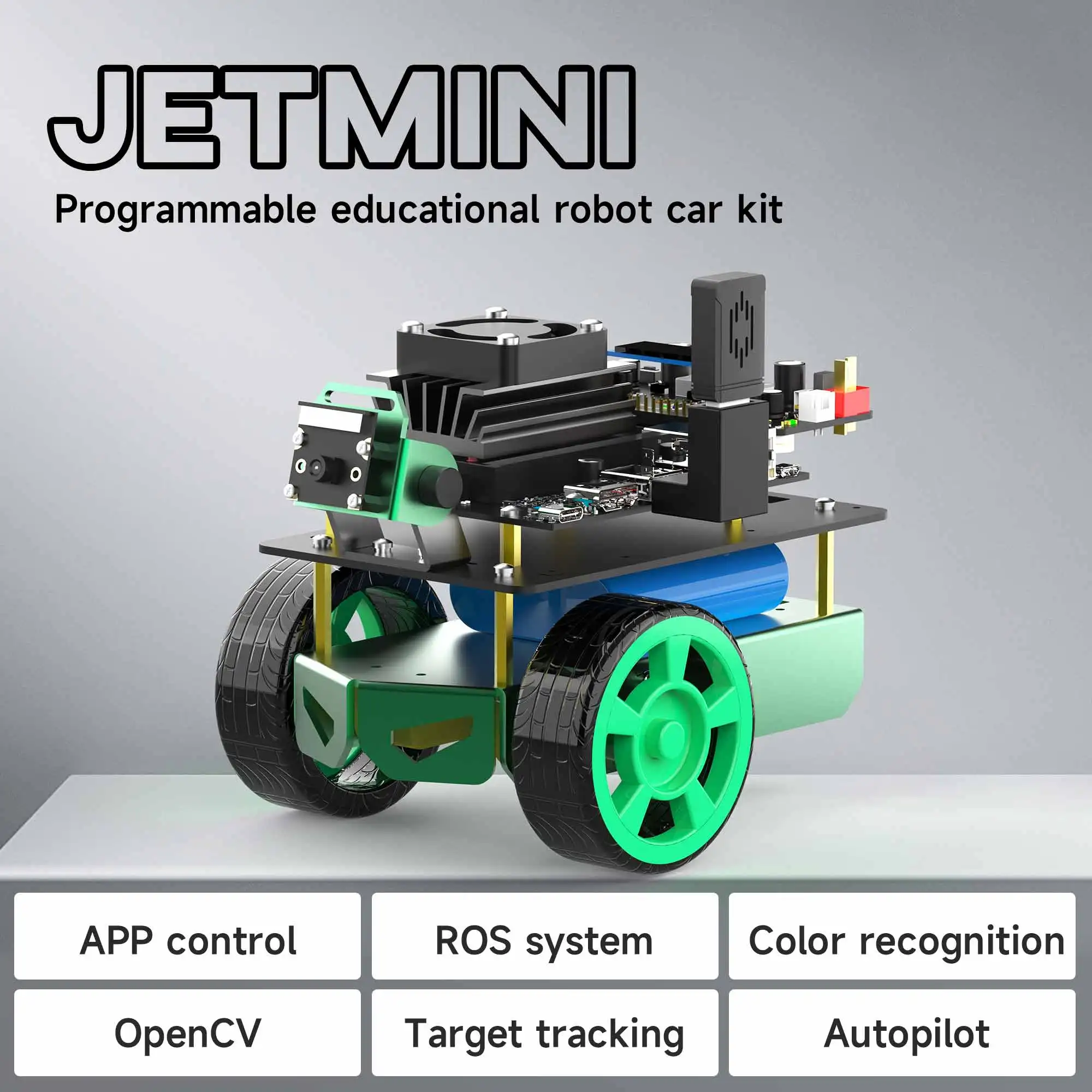 Jetbot MINI AI Visual Car Educational ROS Robot Kit Adopt OpenCV and Python3 Programming Support Autopilot Color Recognition