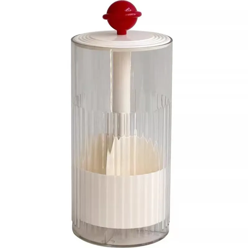 Transparent Makeup Brush Holder with Lid Automatic Lifting Dustproof Makeup Brushes Organizer for Vanity Cosmetics Storage Box