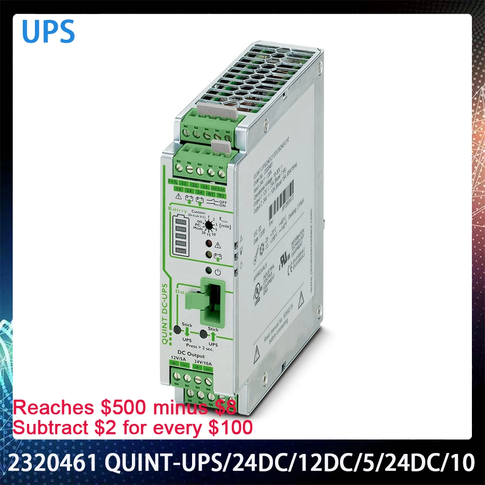 QUINT-UPS/24DC/12DC/5/24DC/10 2320461 For Phoenix UPS 24VDC 5A-40A Uninterruptible Power Supply