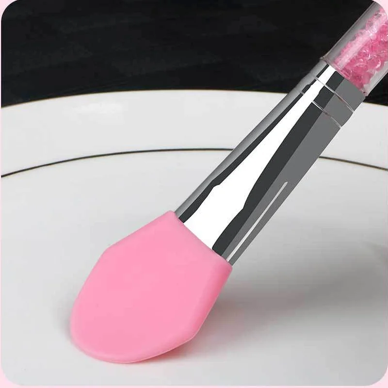 Mascarilla de silicona, brochas de maquillaje con diamantes de imitación, multifunción, DIY, base Facial, cosmética, herramienta de maquillaje de belleza