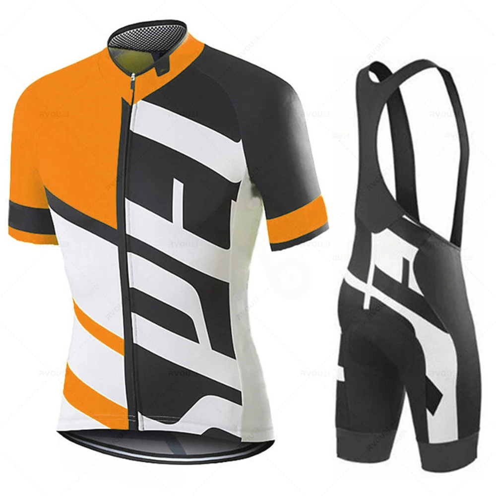 New Summer Pro Team Mans Cycling Jersey Sets Short Sleeve Bicycle Clothing Kit Mtb Bike Wear Triathlon Maillot Ciclismo Hombre