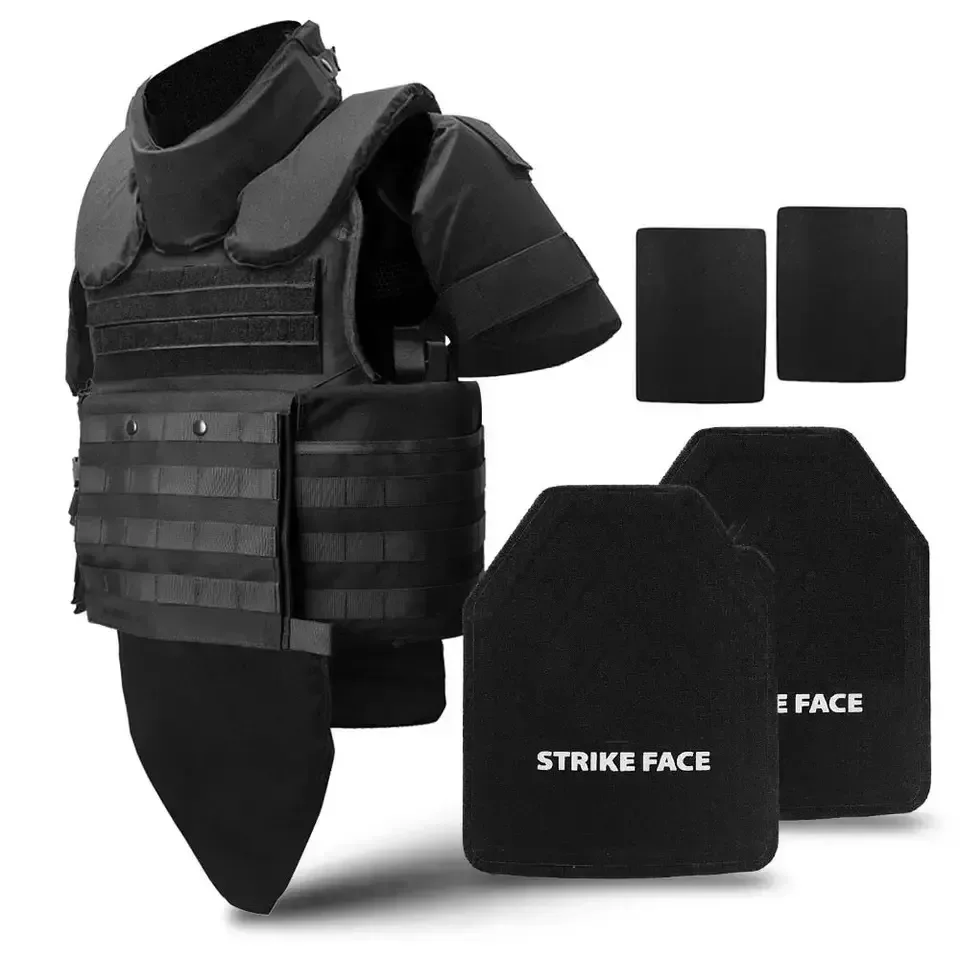 HIKWIFI Full Body Tactical Vest and Plate Carrier PE Soft Panel Safety Gear for Field Combat Full Protection in Self Defense