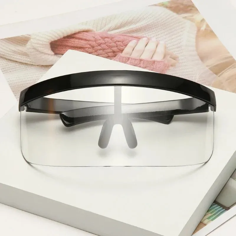 جديد نظارات واقية نظارات الموضة النساء الرجال حملق ركوب النظارات شفافة إطار كبير قناع الرجال يندبروف 2026 #2