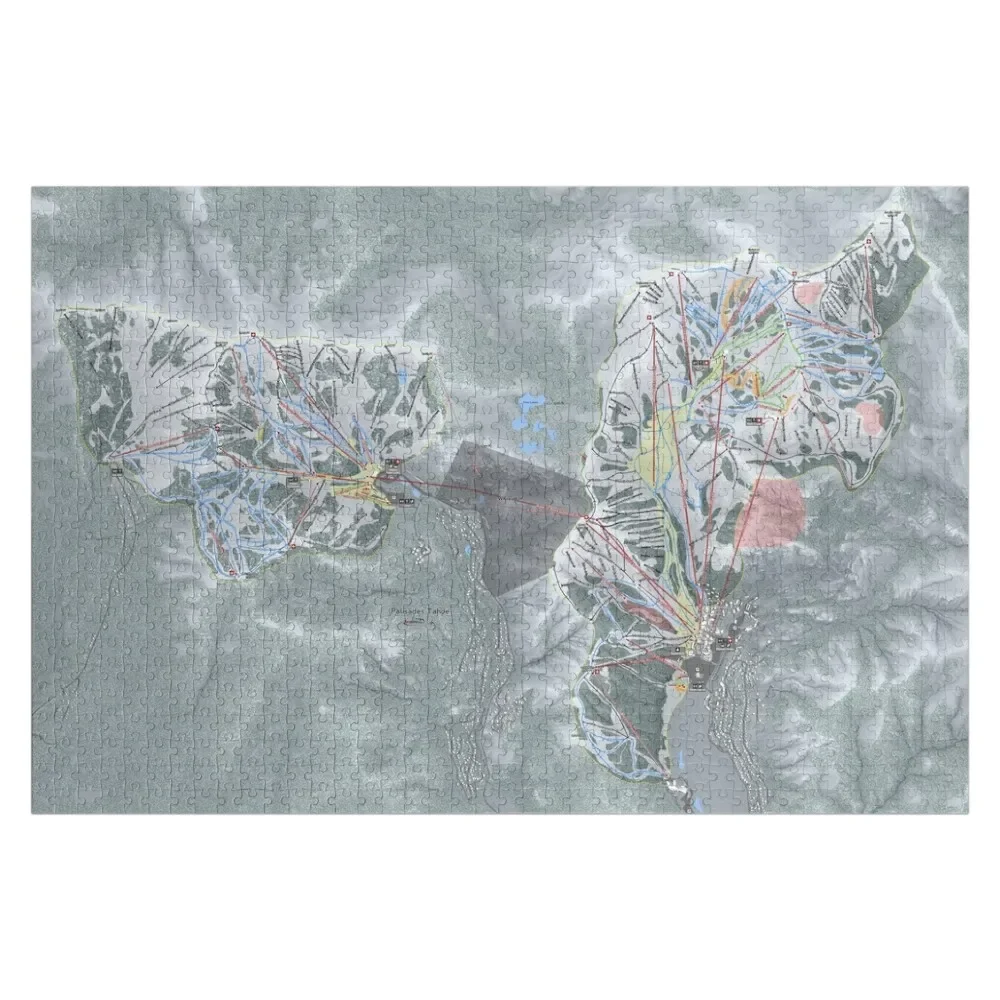 

Palisades Tahoe Resort Trail Map Jigsaw Puzzle Personalised Customizable Gift Photo Puzzle