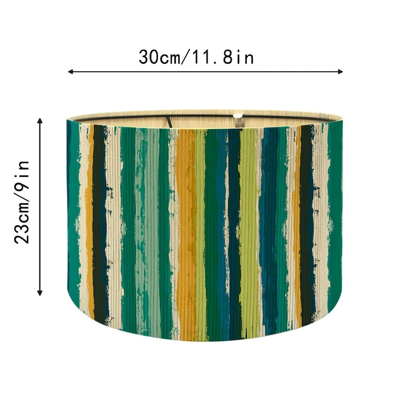 Stripe Decoration Bamboo Art Light Shade Lamp Shade Light Cover Home Decor Chandelier Bar Coffee Shop E27 Lighting Fixture
