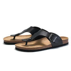 Men's Flip-flop Cork Sandals Beach Casual Flip-flops Men's Shoes