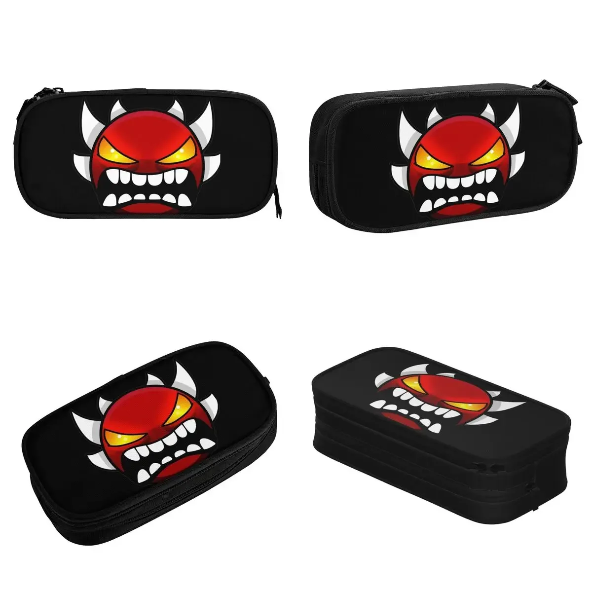 Geometry Game Dash Pencil Cases Extreme Demon Pen Bags Girl Boy Large Storage School Supplies Zipper Pencil Pouch