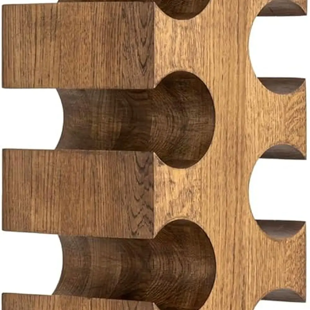 

Полка для вина из темного дуба, элегантный отдельно стоящий держатель для 12 бутылок, изготовлен из массива дерева, деревянная подставка для вина, стильный и роскошный Home Déco