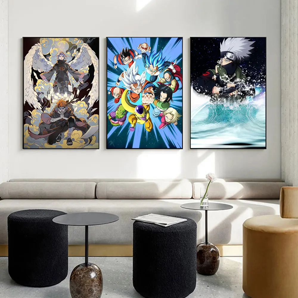 

Anime DRAGON BALL /Naruto Posters Cartoon Roles Picture Artwork Canvas Painting for Home Bedroom Wall Decoration Gifts No Frame