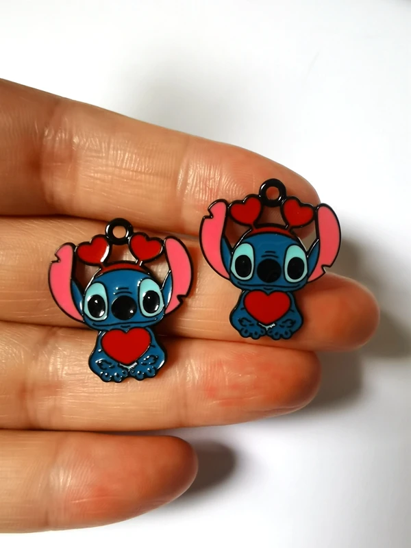 10 Pcs Disney stitch Pendants Charms  Jewelry Making  Earrings Pendants Necklaces Bracelets DIY Accessories