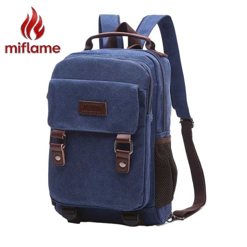 

Canvas Backpack Korean Style Fashion Casual School Shoulder Crossbody Bag Street Trendy Multi-Color