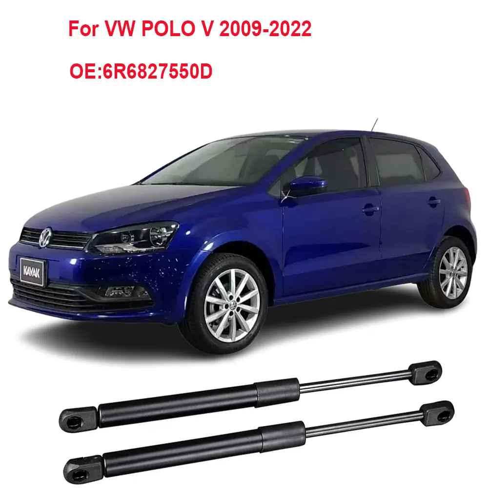 2PCS Rear Tailgate Boot Trunk Gas Spring Struts For VW POLO V 6R1 6C1 Hatchback Saloon 602 604 612 614 2009-2022
