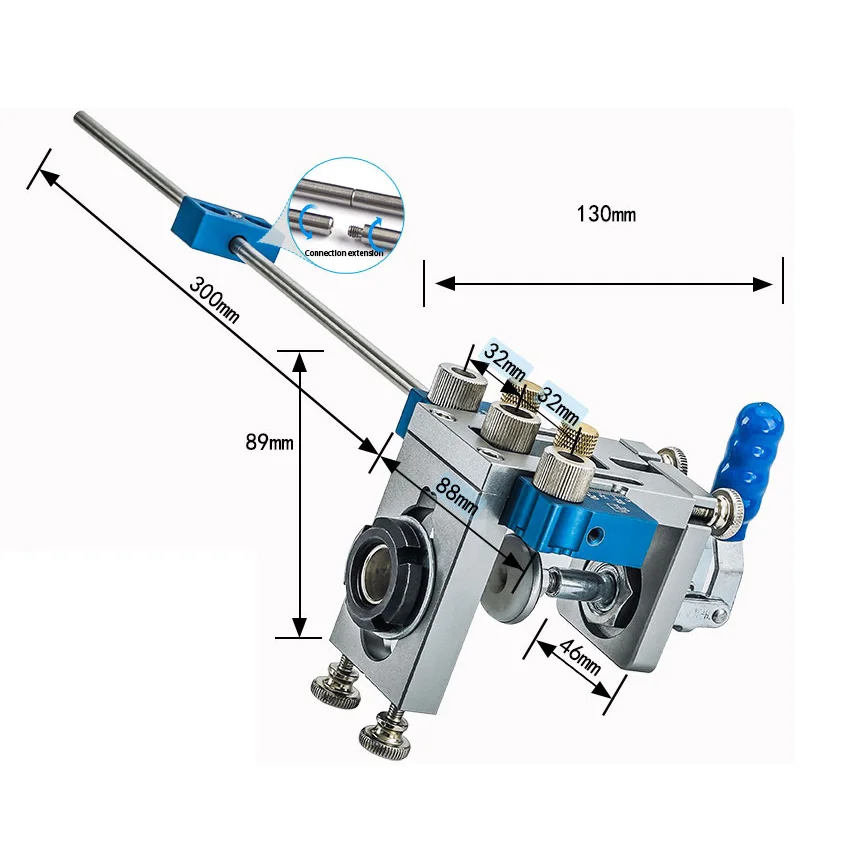 Lavorazione del legno tre In uno Set di posizionamento per punzonatura In legno strumenti Hardware per armadietto localizzatore di punzoni Jig guida