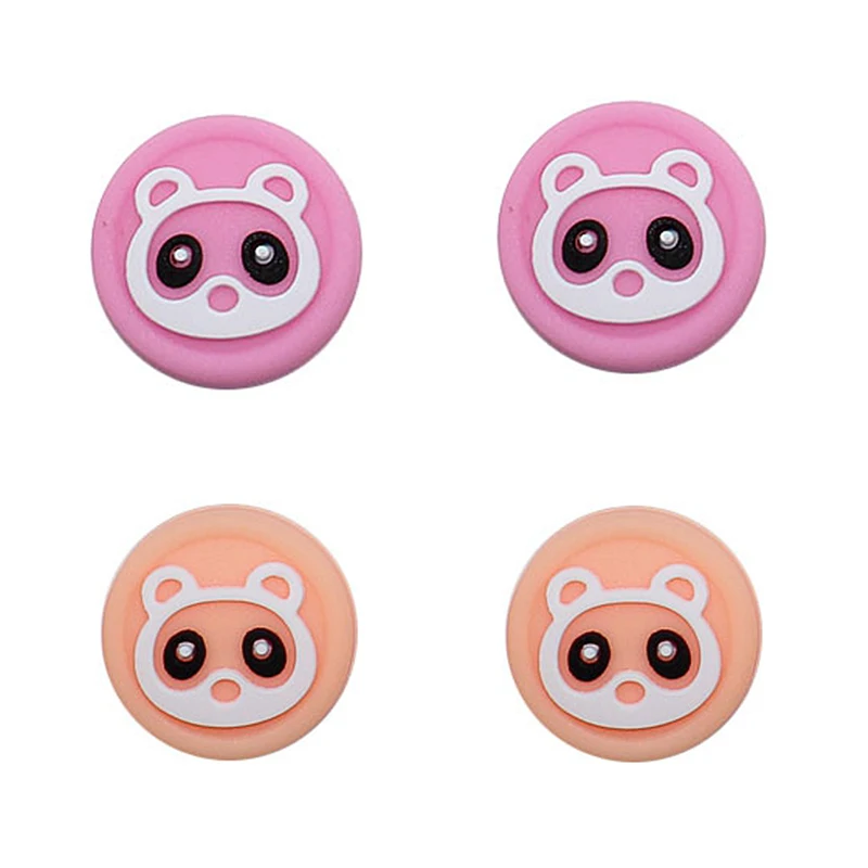 4 Buah Aksesori Tutup Tongkat Pegangan Silikon untuk Tutup Pelindung Sakelar Nintendo Joycon untuk Pengontrol Joystick Gamepad NS Lite